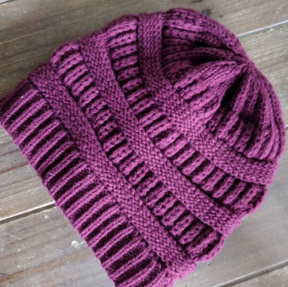 So Infinity Scarf and cranberry beanie